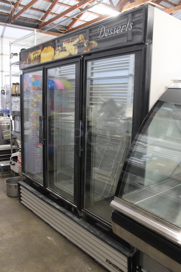 True GDM-72 Metal Commercial 3 Door Reach In Cooler Merchandiser w/ Poly Coated Racks. 115 Volts, 1 Phase. Tested and Working! - Image 1 of 9
