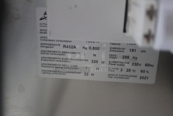 2021 Cosmo Stainless Steel Commercial Floor Style Open Grab N Go Merchandiser w/ Metal Shelves. 230 Volts. - Image 9 of 10