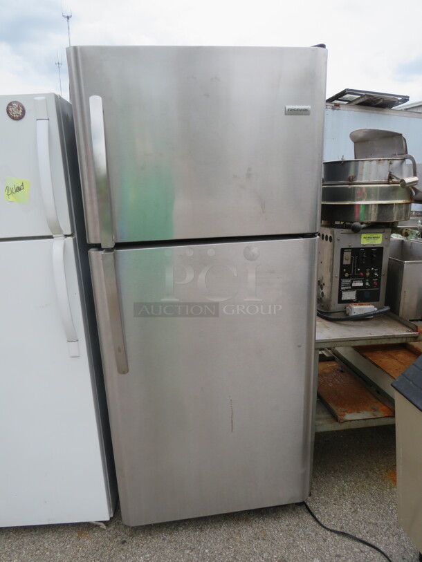One SS Frigidaire Refrigerator/Freezer. Model# FFTR2021TS5. 115 Volt. 30X31X68 - Image 1 of 4