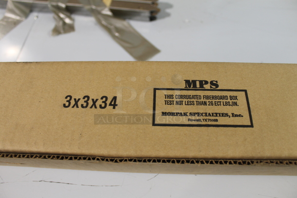 BRAND NEW IN BOX! 2 Metal Legs. 3x3x34 - Image 3 of 3