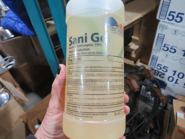 One Case Of 12 Bottles Of Sani Gel Sanitizer. 