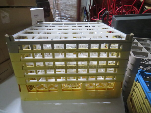 One 25 Hole Yellow Dishwasher Rack.