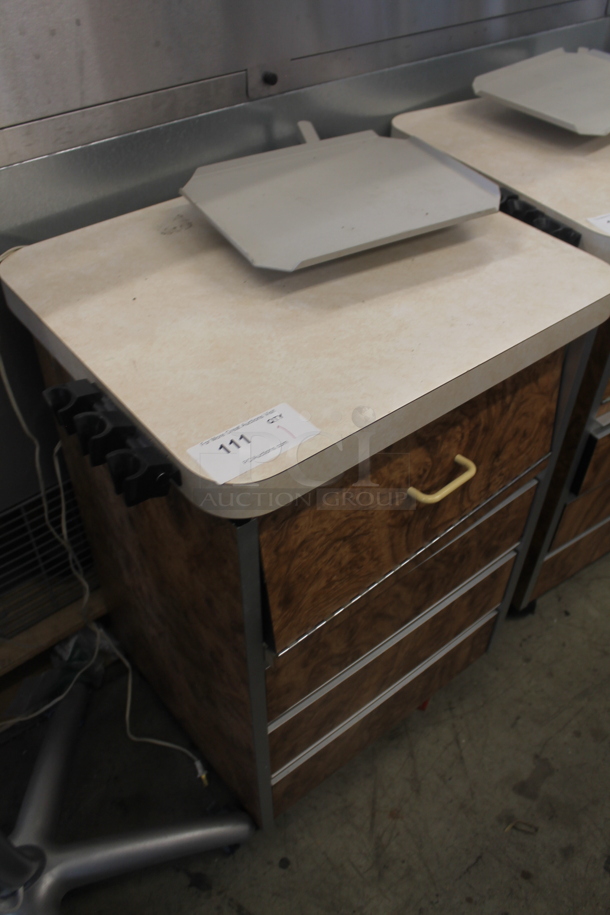 Wood Pattern Counter w/ Drawer and Contents. - Image 2 of 8