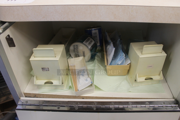 Wood Pattern Counter w/ Drawer and Contents. - Image 5 of 8