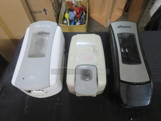 Assorted Soap Dispenser. 3XBID