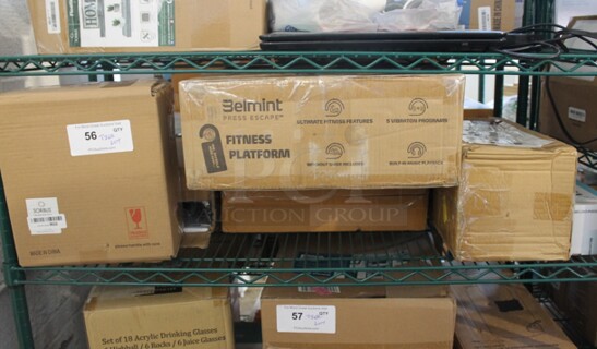 ALL ONE MONEY! Tier Lot of Various BRAND NEW SCRATCH AND DENT! Items Including Fitness Platform, Oil Dispenser Bottle and Wine Bottle Rack