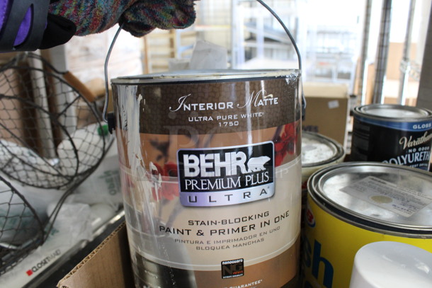 ALL ONE MONEY! Lot of Various Cans Including Paint and Polyurethane Interior.  - Image 2 of 6