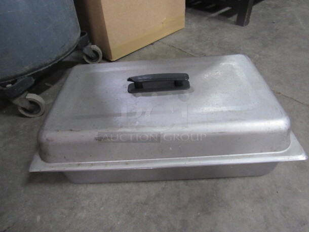 One Full Size 4 Inch Chafer Pan With Lid.