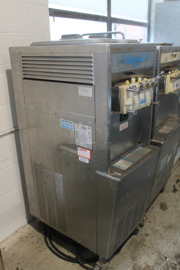 Taylor 794-33 Stainless Steel Commercial Floor Style Air Cooled 2 Flavor w/ Twist Soft Serve Ice Cream Machine on Commercial Casters. 208-230 Volts, 3 Phase. - Image 2 of 7