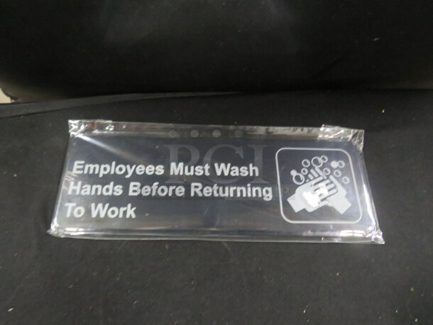 NEW Employees Must Wash Hands Sign. 2XBID
