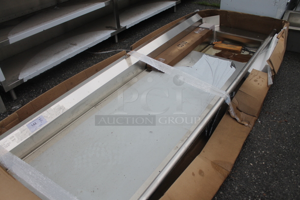 BRAND NEW SCRATCH AND DENT! Stainless Steel Commercial Left Side Dirty Side Dishwasher Table. Comes w/ Box of Legs - Image 2 of 4