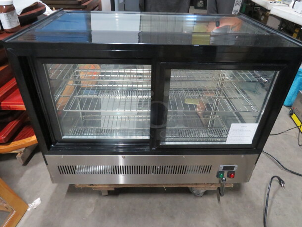 One WORKING Atosa Countertop Refrigerated Display Case With 2 Shelves.  Model# CRDS-56. 115 Volt. 35.5X22X27. $2677.00 - Image 3 of 3