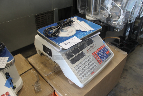 BRAND NEW IN BOX! Detecto DL1060 Metal Commercial Countertop 60 Pound Capacity Food Portioning Scale. Tested and Working! - Image 3 of 7