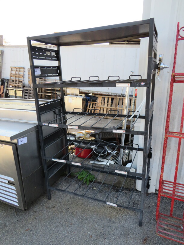 One Metal Soda Racking With 4 Shelves And Regulator. 39X20X63.5 - Image 1 of 2
