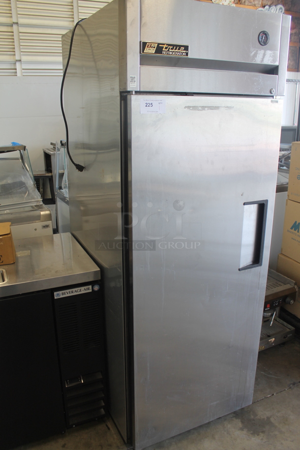2014 True TG1R-1S ENERGY STAR Stainless Steel Commercial Single Door Reach In Cooler w/ Poly Coated Racks. 115 Volts, 1 Phase. Tested and Working! - Image 3 of 6
