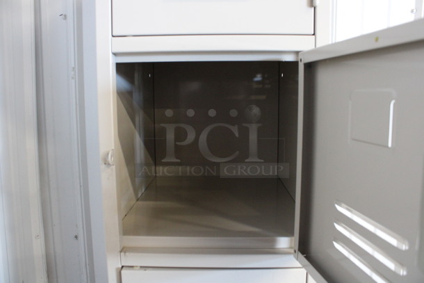 Tan Metal 6 Cubby Locker. 12x16.5x71 - Image 3 of 3