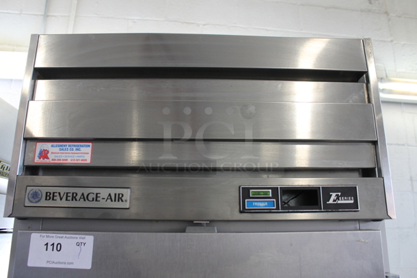 Beverage Air EF24-1AS Stainless Steel Single Door Reach In Freezer w/ Poly Coated Racks on Commercial Casters. 115 Volts, 1 Phase. Tested and Working! - Image 2 of 5
