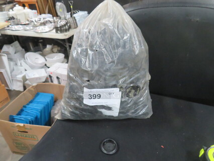One Lot Of 1.5 Inch NEW Black Poly Caps. 