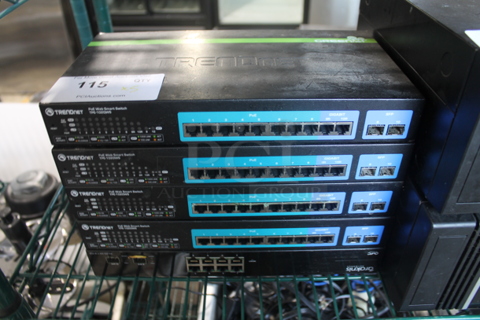 5 Units; 4 TrendNet TPE-102QWS Web Smart Switch and 1 Arakins. 5 Times Your Bid!