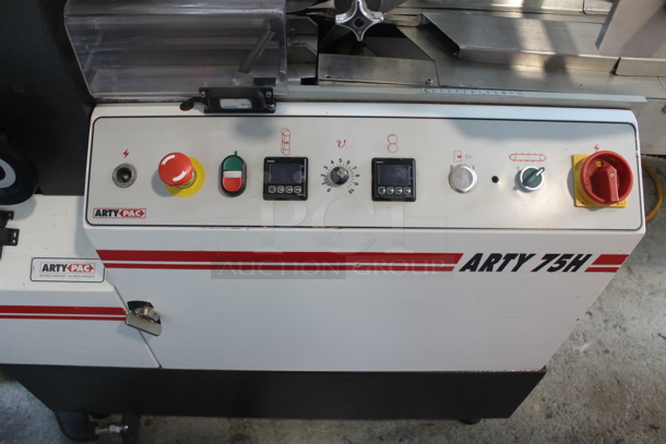 Arty Pac ARTY 75H Stainless Steel Commercial Floor Style High Speed Horizontal Flow Wrapper on Commercial Casters. Picture Before Removal Used as Gallery. 230 Volts, 1 Phase. - Image 6 of 10