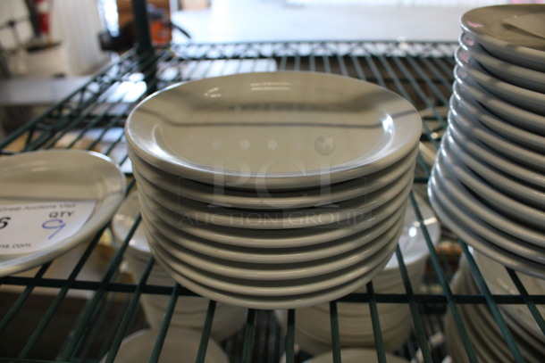 12 White Ceramic Plates. 5.5x5.5x1. 12 Times Your Bid!