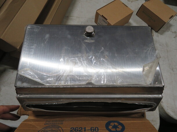 One NEW Bobrick Stainless Steel Paper Towel Dispenser. B-2621. $97.34