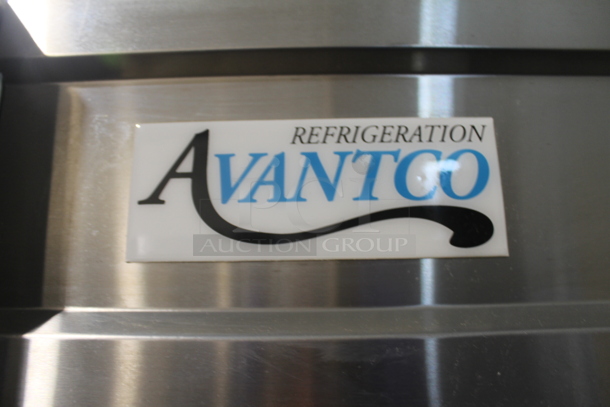 Avantco 178CFD2RR Stainless Steel Commercial 2 Door Reach In Cooler w/ Poly Coated Racks on Commercial Casters. 115 Volts, 1 Phase. Tested and Working! - Image 3 of 7