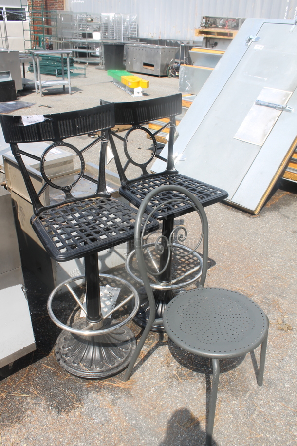 3 Various Chairs; Gray Dining and 2 Black Bar Height. Includes 17.5x16x43. 3 Times Your Bid! - Image 2 of 3