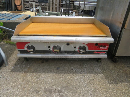 One APW WYOTT Champion Natural Gas Griddle. 36X26X16