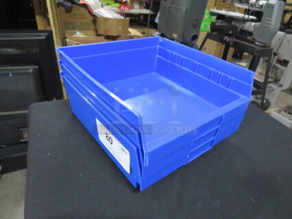 Blue Poly Bin. 3XBID