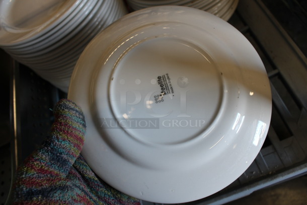 24 White Ceramic Plates. 6.5x6.5x1. 24 Times Your Bid! - Image 3 of 3