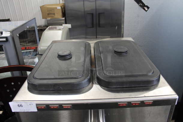 2012 Taylor 342D-27 Stainless Steel Commercial Floor Style Air Cooled 2 Flavor Frozen Beverage Machine w/ Drink Mixer Attachment on Commercial Casters. 208-230 Volts, 1 Phase. - Image 3 of 8