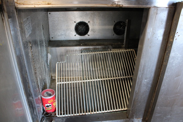 Leader Model NSFB 72S/C Stainless Steel Commercial 3 Door Undercounter Cooler on Commercial Casters. 115 Volts, 1 Phase. 72x32x35. Tested and Working! - Image 4 of 6