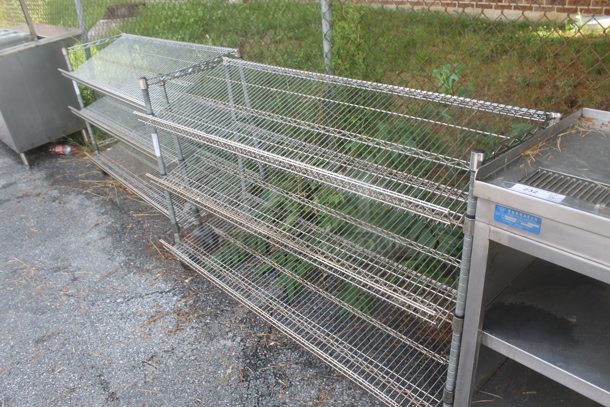 Chrome Finish 3 Tier Wire Shelving Unit on Commercial Casters. BUYER MUST DISMANTLE. PCI CANNOT DISMANTLE FOR SHIPPING. PLEASE CONSIDER FREIGHT CHARGES. - Image 3 of 5