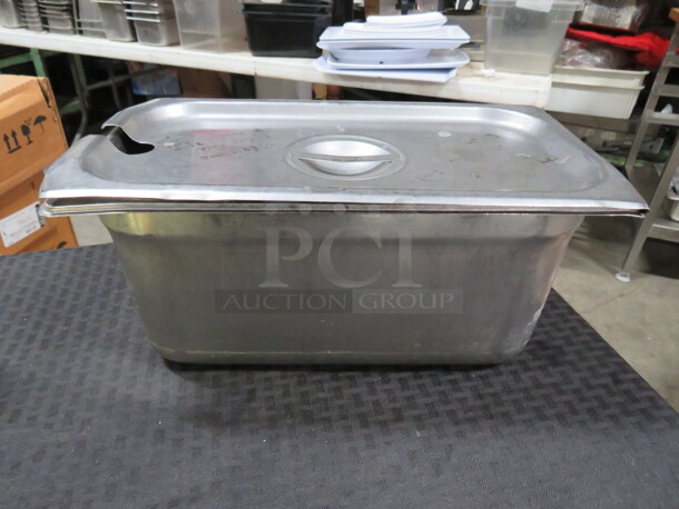 1/3 Size 6 Inch Deep Hotel Pan With Lid. 2XBID - Image 1 of 1