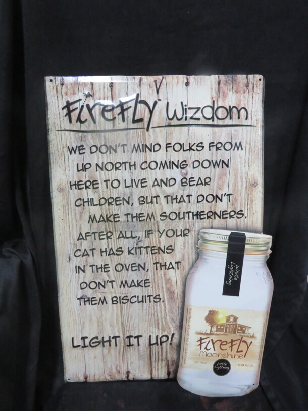 One 14X21 Firefly Vodka  Tin Sign. - Image 1 of 1