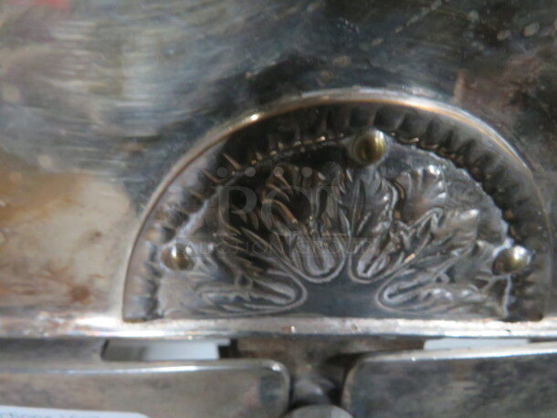 One AWESOME Full Size HEAVY DUTY Silver Plated Roll Top Chafer With Decorative Legs! - Image 4 of 4