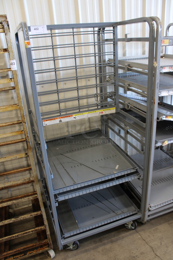 Gray Metal Transport Rack on Commercial Casters. 28.5x32x68 - Image 3 of 4