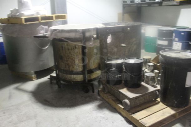 ALL ONE MONEY! MEGA LOT of Various Items Including Metal Tank, Poly Buckets and Metal Tins . BUYER MUST REMOVE. - Image 2 of 12