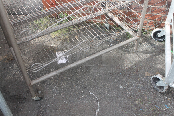 Brown Metal 6 Tier Wire Shelving Unit on Commercial Casters. - Image 2 of 2