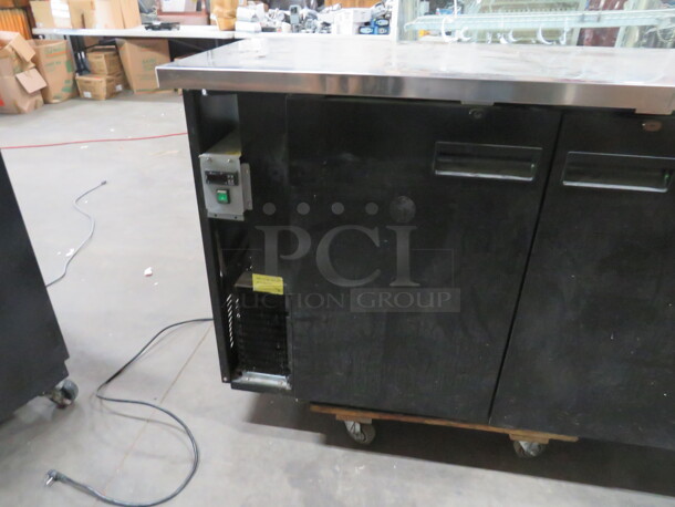 One Artic Air 3 Door Back Bar Cooler With 4 Racks. Model# ABB72. 115 Volt. Not Working. 73X24.5X35.5 - Image 2 of 5