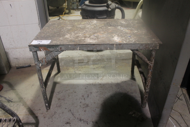 Table on Metal Legs. - Image 1 of 3