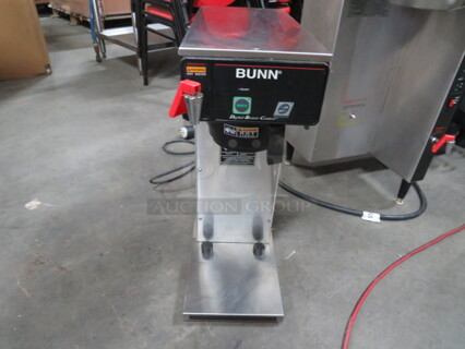 One Bunn Coffee Brewer With Filter Basket. Model# CDBCF-15-APS. 120 Volt. 9X19X24