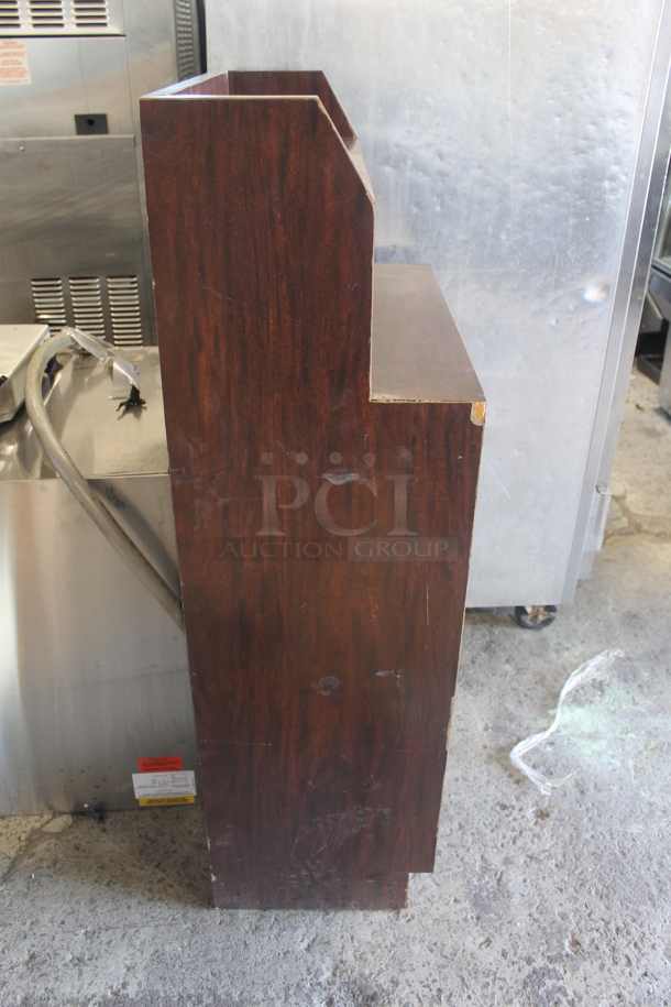 Wooden Storage Cabinet With Top Shelf And Two Door Base In Wood Style Finish.  - Image 5 of 6