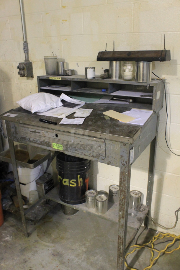 Metal Desk w/ Contents. BUYER MUST REMOVE. - Image 3 of 6