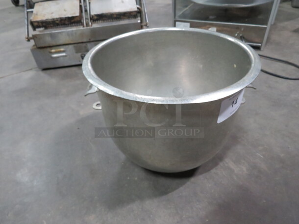 One 20 Quart Stainless Steel Mixer Bowl.