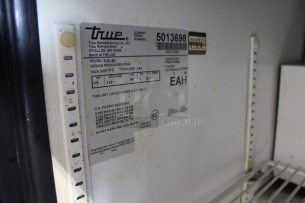 True TUC-60 Stainless Steel Commercial 2 Door Undercounter Cooler. 115 Volts, 1 Phase. Tested and Working! - Image 5 of 6
