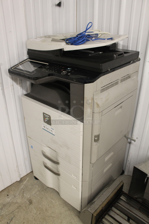 Sharp MX-2616 Commercial Color Copier/Printer With 500 Sheet Paper Drawer And Cabinet.  - Image 2 of 8