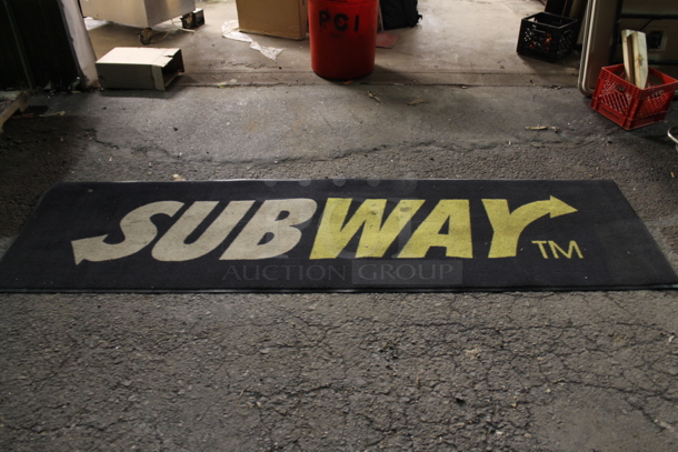 Subway Black Floor Mat Floor Runner.