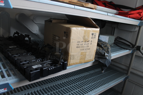 ALL ONE MONEY! Lot of 2 Tiers Worth of Various Items Including Red Insulated Food Carrying Bag and Wooden Cutting Board! - Image 7 of 12